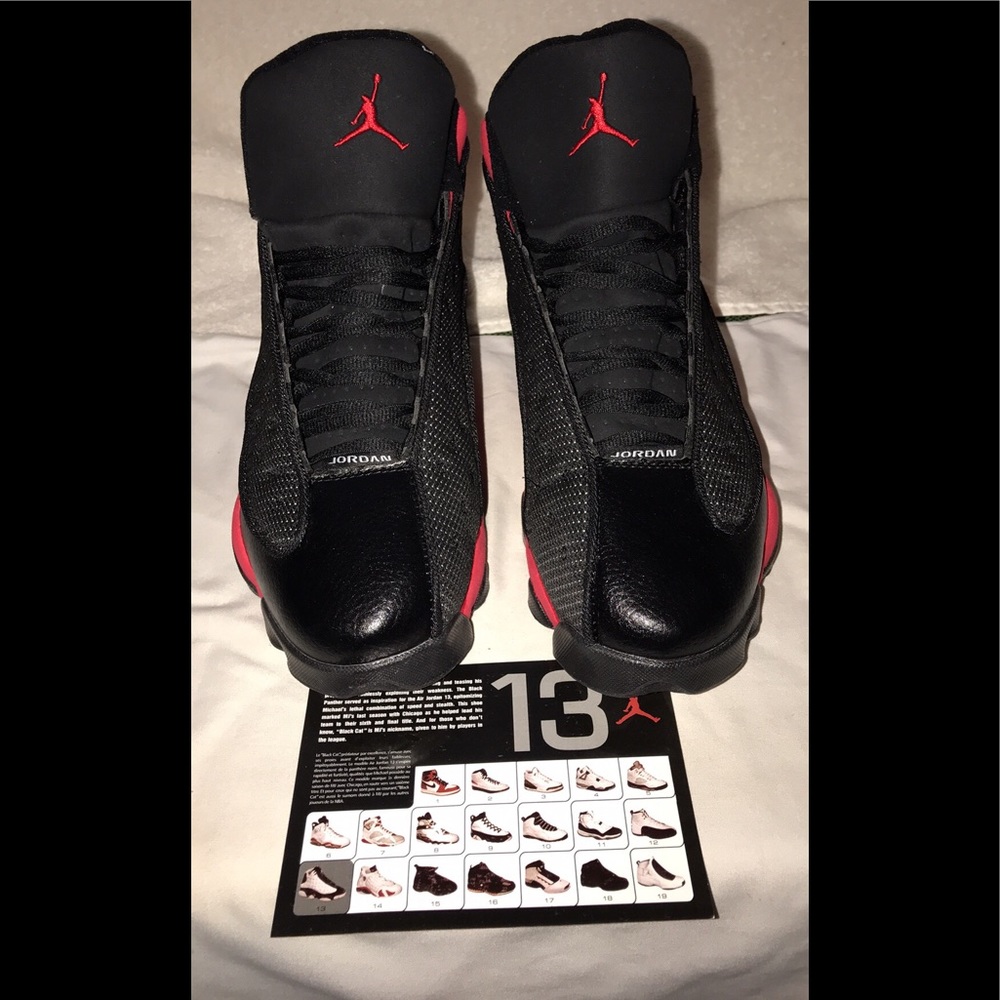 Jordan Retro 13 Bred Black True Red